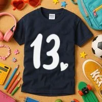 13th Birthday Heart Kids T-Shirt thumb 3
