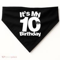 10th Birthday It's My 10th Birthday 10 Year Old Birthday TShirt USA-Made Doggie Bandana thumb 0