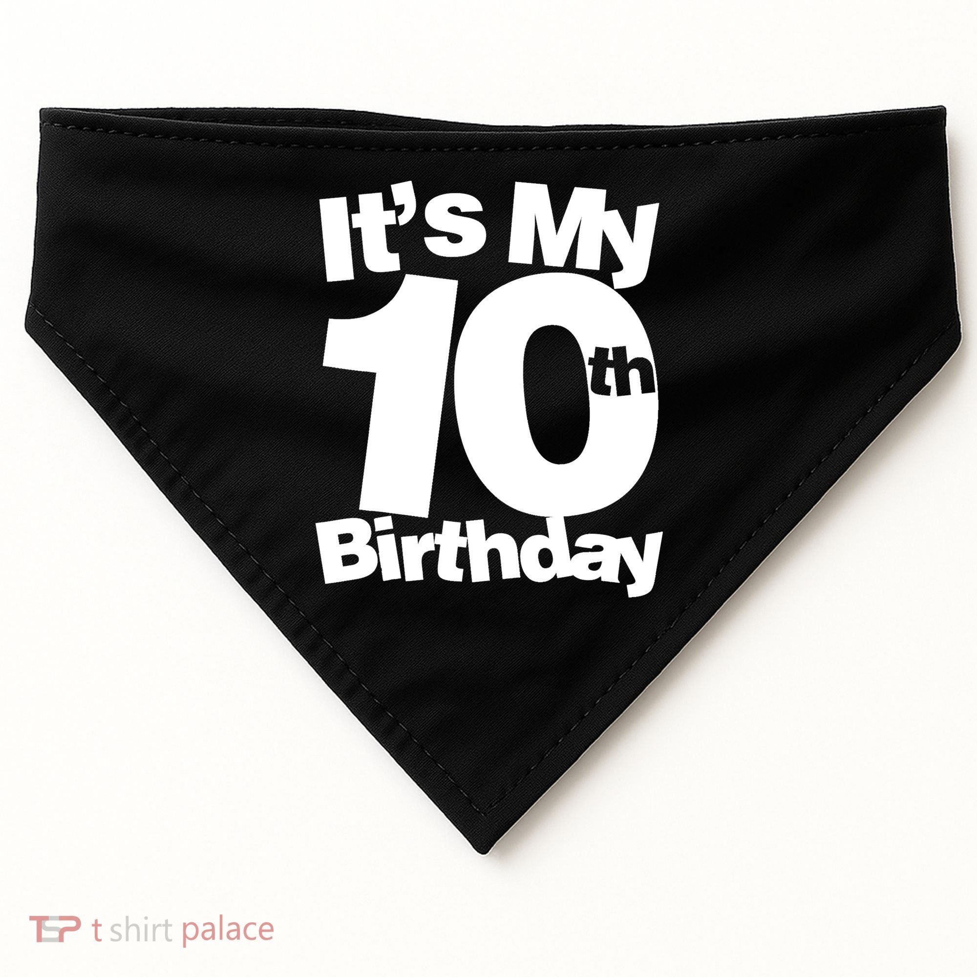 10th Birthday It's My 10th Birthday 10 Year Old Birthday TShirt USA-Made Doggie Bandana