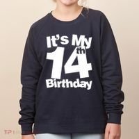 14th Birthday It's My 14th Birthday 14 Year Old Birthday Women's Sweatshirt thumb 0