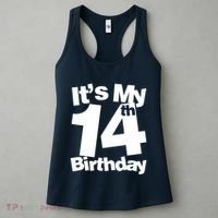14th Birthday It's My 14th Birthday 14 Year Old Birthday Women's Tank Top thumb 3
