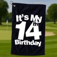 14th Birthday It's My 14th Birthday 14 Year Old Birthday Golf Towel thumb 1