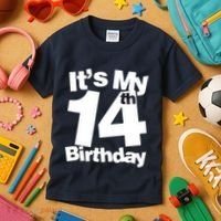 14th Birthday It's My 14th Birthday 14 Year Old Birthday Kids T-Shirt thumb 3