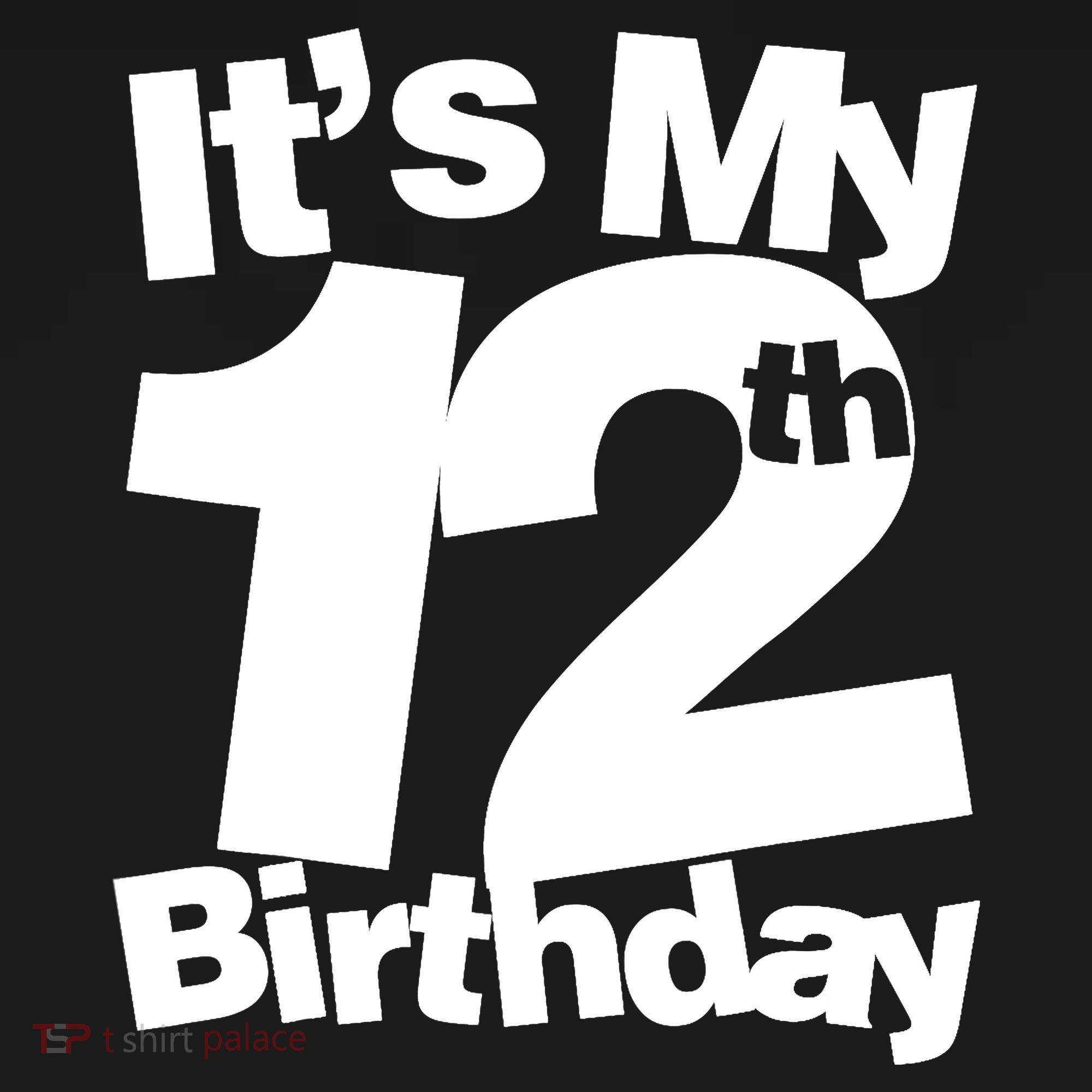 12th Birthday It's My 12th Birthday 12 Year Old Birthday T-Shirt