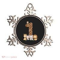 1st Birthday Jungle Animals Safari Giraffe Zebra Lion Wild Ornament thumb 0