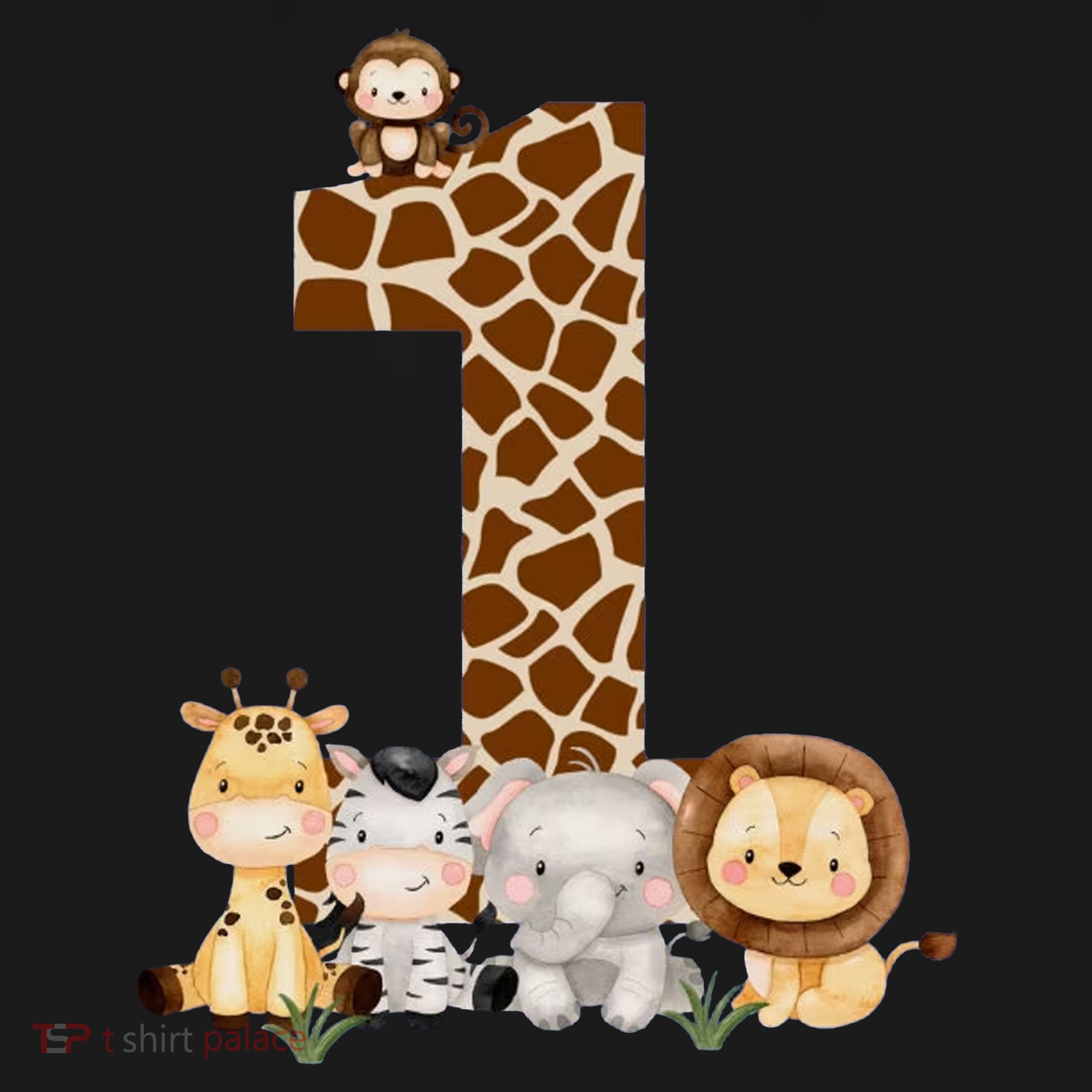 1st Birthday Jungle Animals Safari Giraffe Zebra Lion Wild Ornament