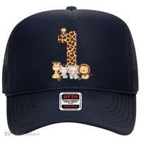 1st Birthday Jungle Animals Safari Giraffe Zebra Lion Wild Hat thumb 0