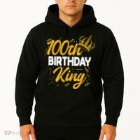 100th Birthday King Party Crown Bday Celebration Hoodie thumb 2