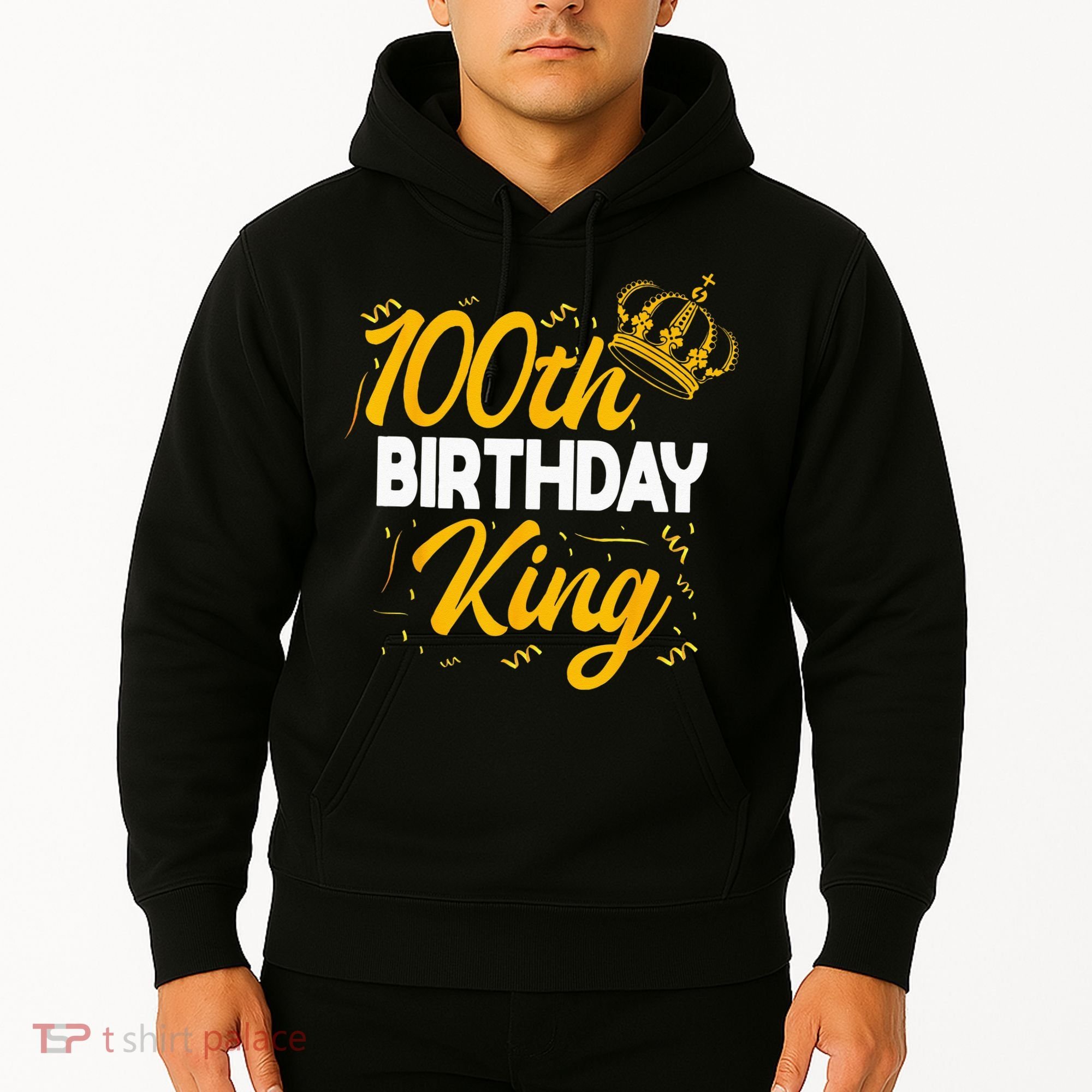 100th Birthday King Party Crown Bday Celebration Hoodie