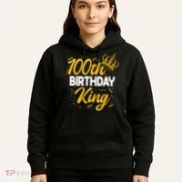 100th Birthday King Party Crown Bday Celebration Hoodie thumb 5