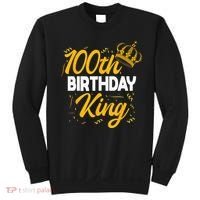 100th Birthday King Party Crown Bday Celebration Sweatshirt thumb 0