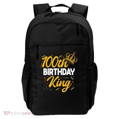 100th Birthday King Party Crown Bday Celebration Backpack