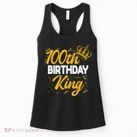 100th Birthday King Party Crown Bday Celebration Women's Tank Top thumb 0