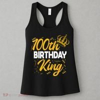 100th Birthday King Party Crown Bday Celebration Women's Tank Top thumb 3