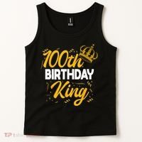 100th Birthday King Party Crown Bday Celebration Tank Top thumb 2