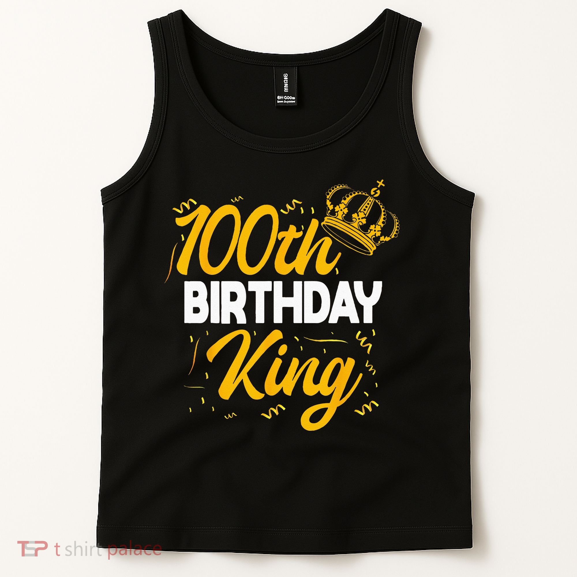 100th Birthday King Party Crown Bday Celebration Tank Top