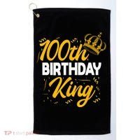 100th Birthday King Party Crown Bday Celebration Golf Towel thumb 0