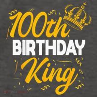 100th Birthday King Party Crown Bday Celebration Vector Backpack thumb 2