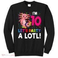 10th Birthday Kawaii Axolotl Girl Party Gift Sweatshirt thumb 0