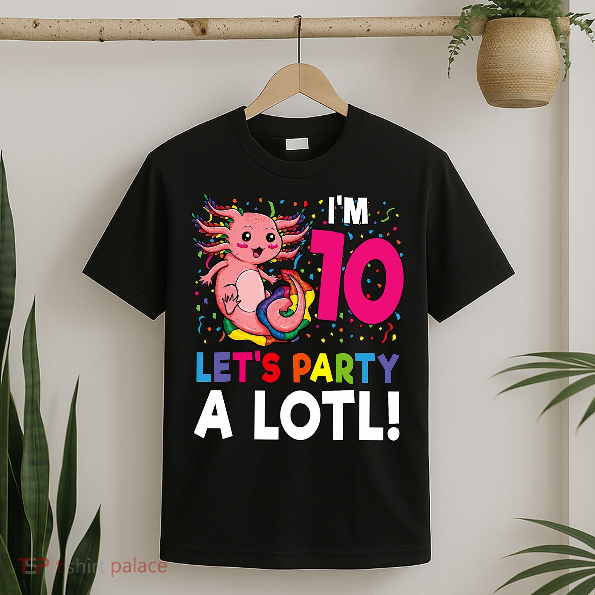 10th Birthday Kawaii Axolotl Girl Party Gift T-Shirt