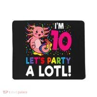 10th Birthday Kawaii Axolotl Girl Party Gift Mousepad thumb 0