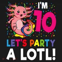 10th Birthday Kawaii Axolotl Girl Party Gift Mousepad thumb 1