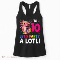 10th Birthday Kawaii Axolotl Girl Party Gift Women's Tank Top thumb 0