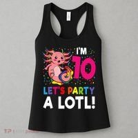 10th Birthday Kawaii Axolotl Girl Party Gift Women's Tank Top thumb 3
