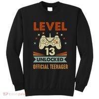 13th Birthday Level 13 Unlocked Teenager Sweatshirt thumb 0