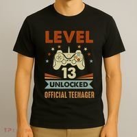 13th Birthday Level 13 Unlocked Teenager T-Shirt thumb 3