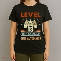 13th Birthday Level 13 Unlocked Teenager T-Shirt thumb 4