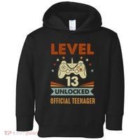 13th Birthday Level 13 Unlocked Teenager Toddler Hoodie thumb 0