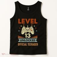 13th Birthday Level 13 Unlocked Teenager Tank Top thumb 2