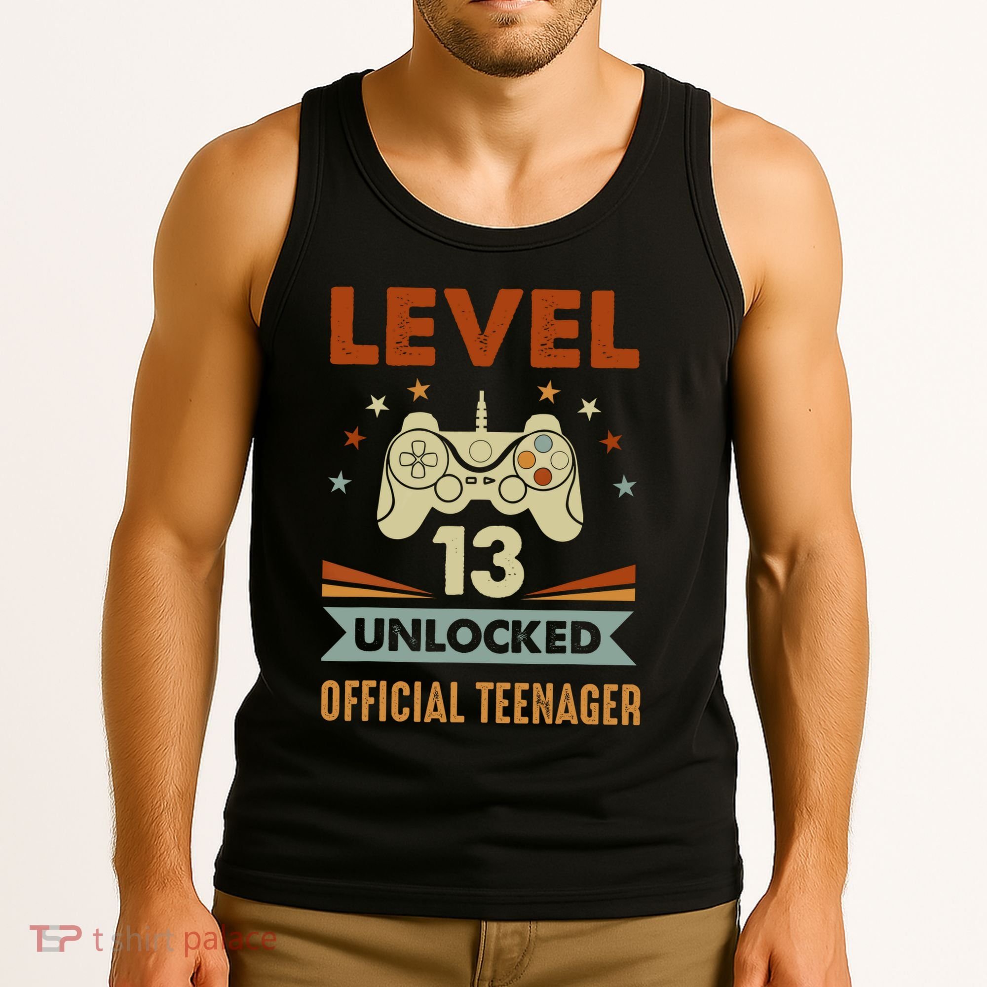 13th Birthday Level 13 Unlocked Teenager Tank Top