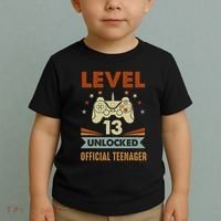 13th Birthday Level 13 Unlocked Teenager Toddler T-Shirt thumb 2