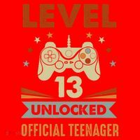13th Birthday Level 13 Unlocked Teenager Santa Hat thumb 1
