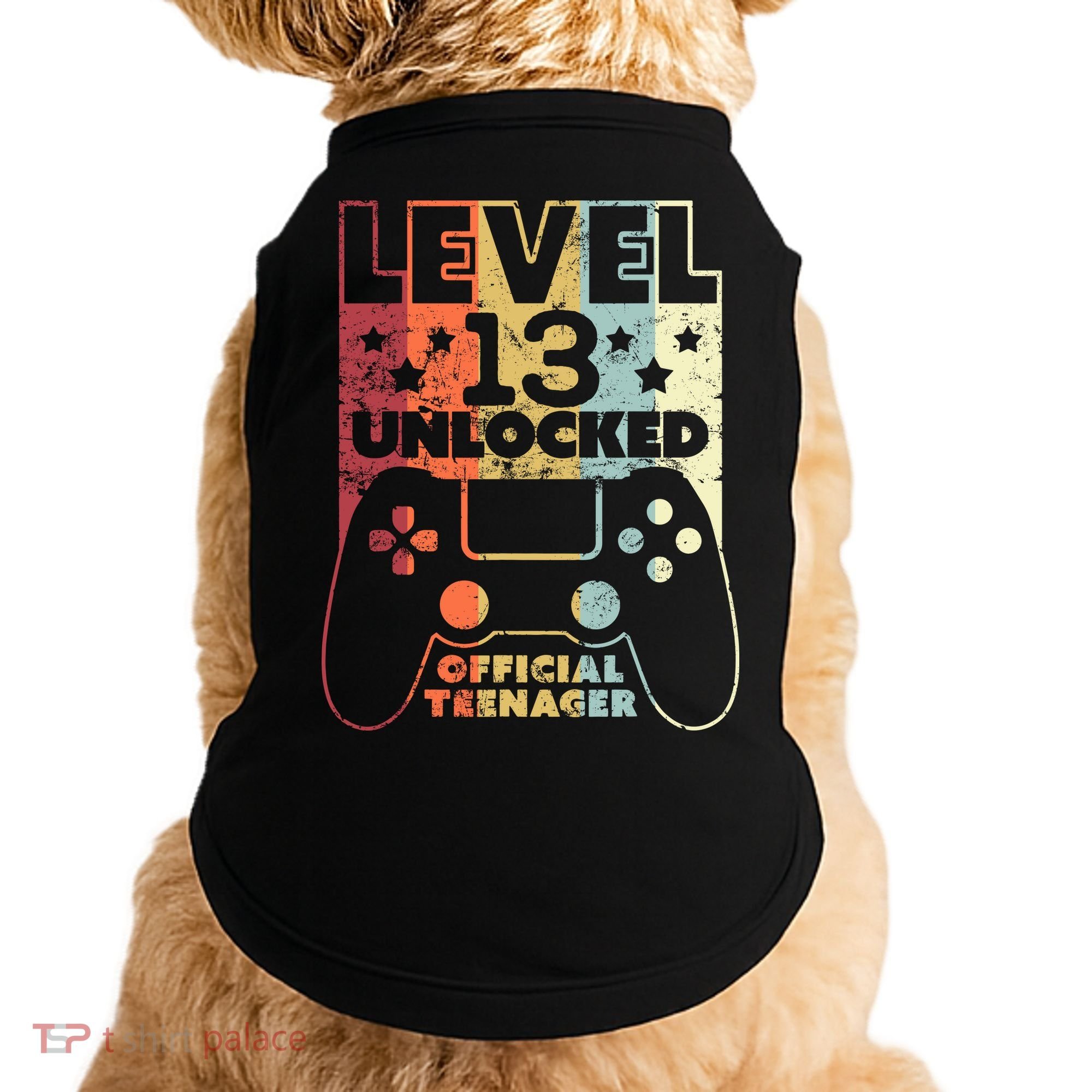 13th Birthday Level 13 Unlocked Official Teenager Doggie Tank