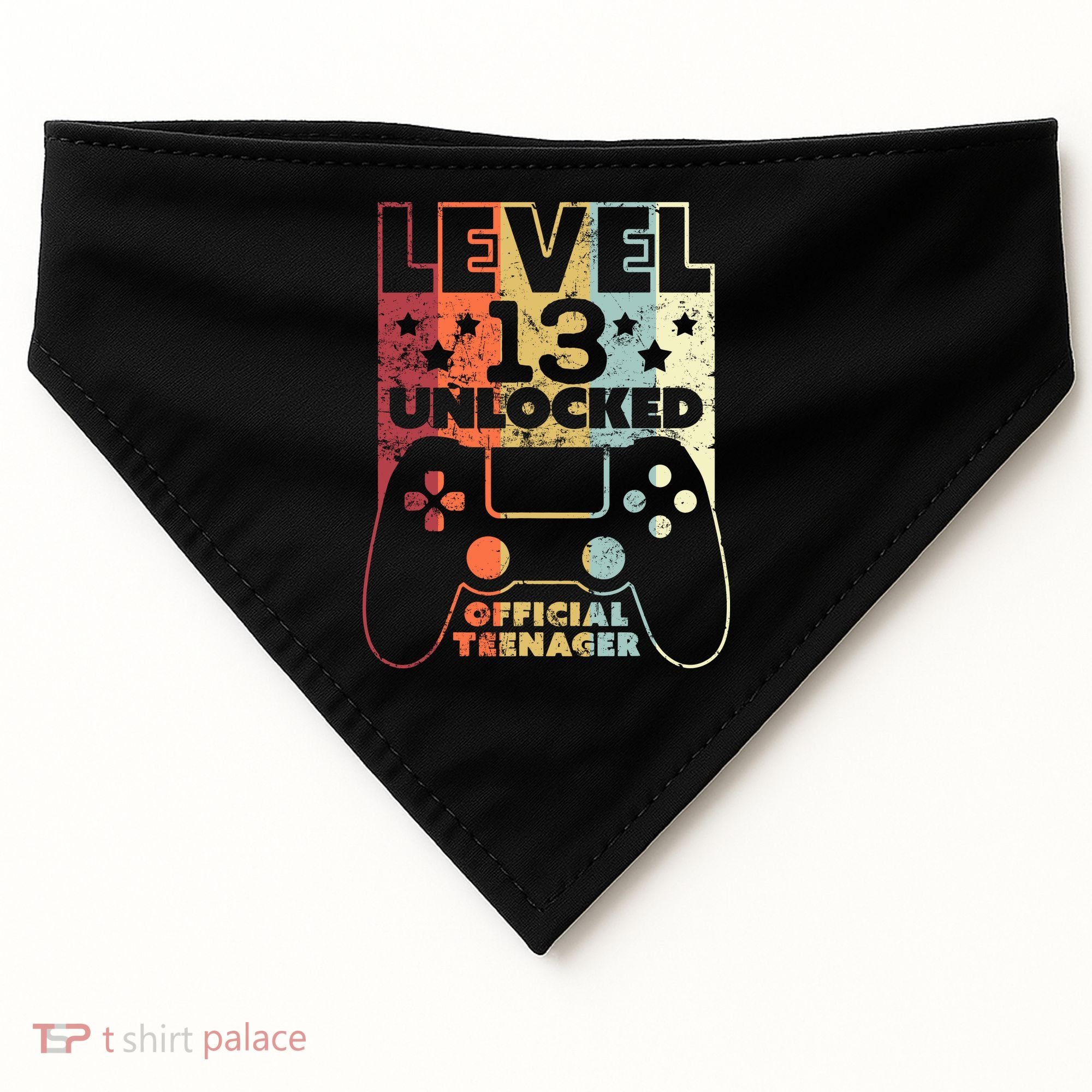 13th Birthday Level 13 Unlocked Official Teenager USA-Made Doggie Bandana