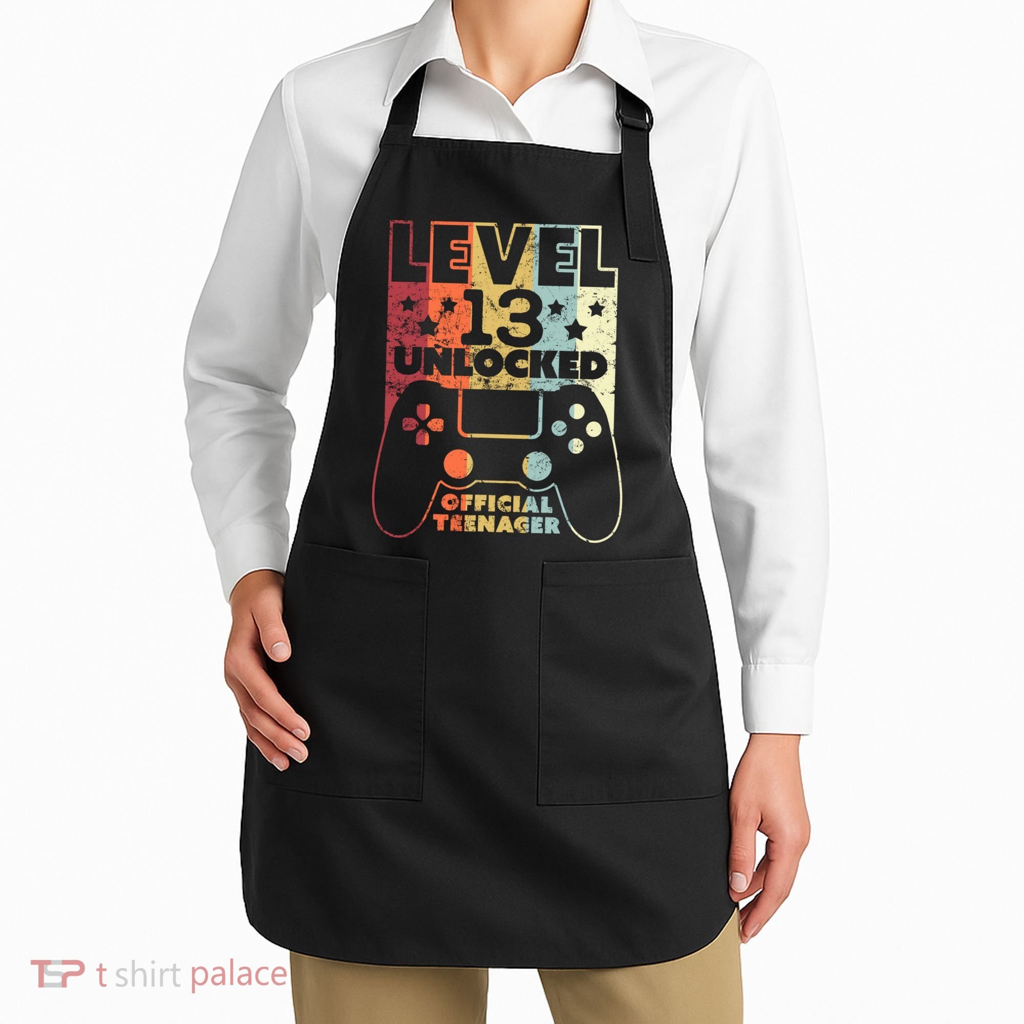 13th Birthday Level 13 Unlocked Official Teenager Apron