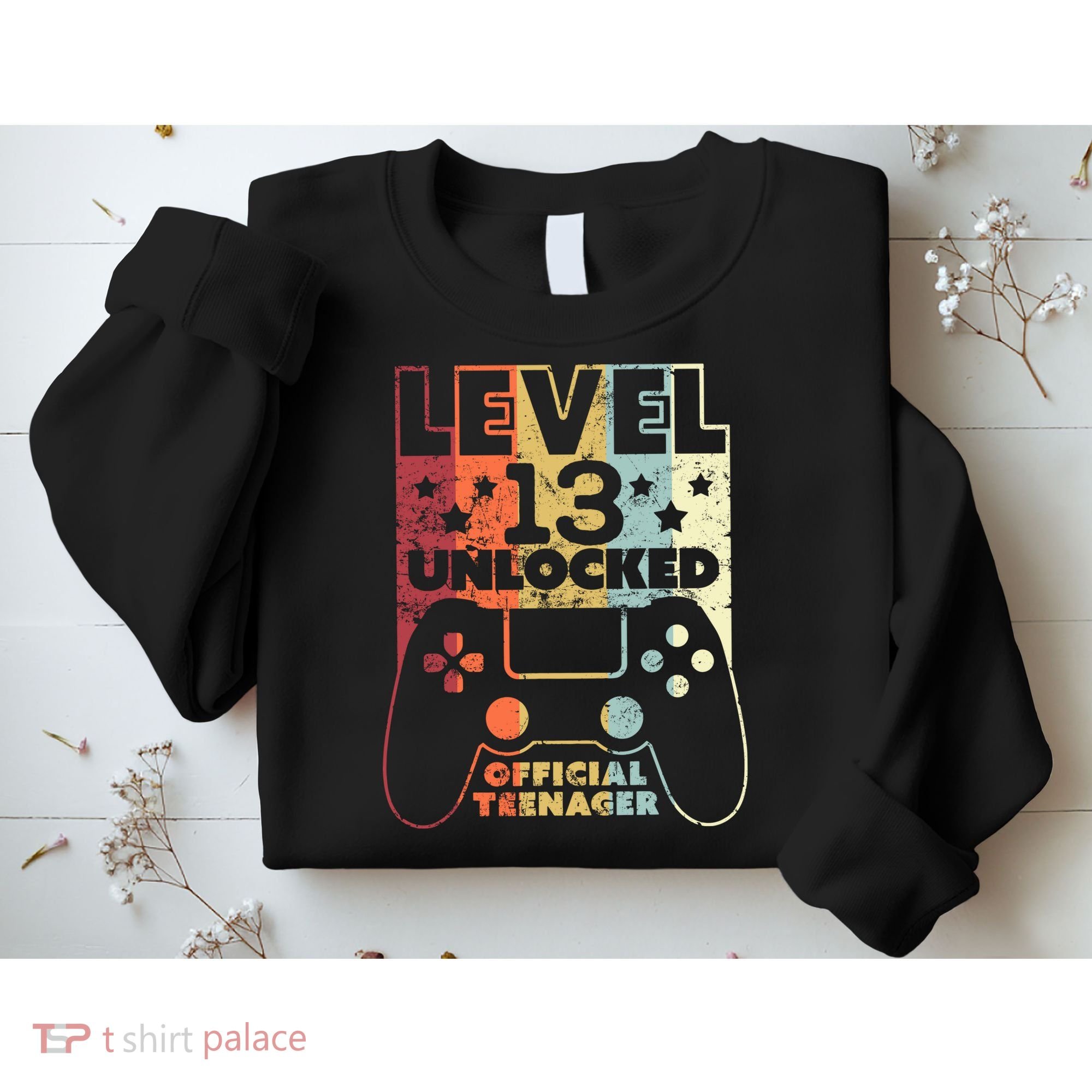 13th Birthday Level 13 Unlocked Official Teenager Sweatshirt