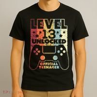 13th Birthday Level 13 Unlocked Official Teenager T-Shirt thumb 3