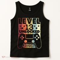 13th Birthday Level 13 Unlocked Official Teenager Tank Top thumb 2