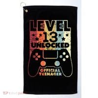 13th Birthday Level 13 Unlocked Official Teenager Golf Towel thumb 0