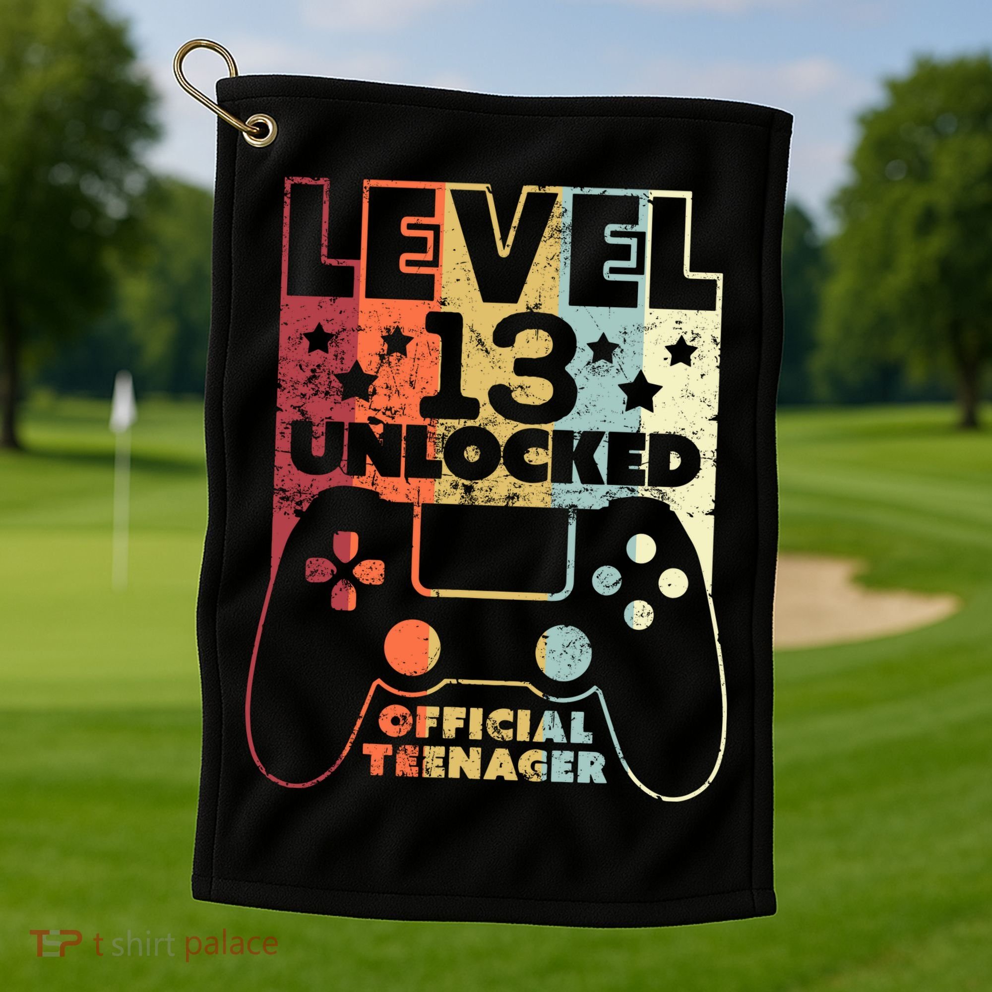 13th Birthday Level 13 Unlocked Official Teenager Golf Towel