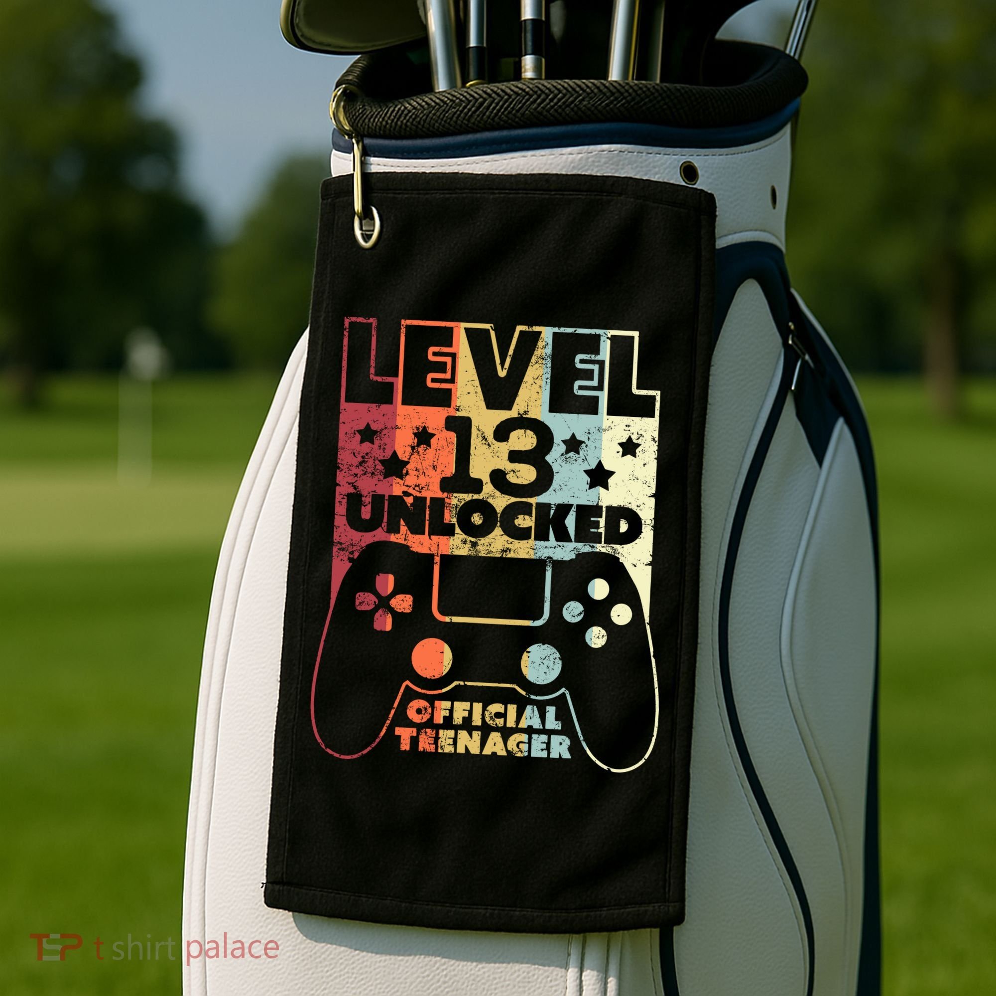 13th Birthday Level 13 Unlocked Official Teenager Golf Towel