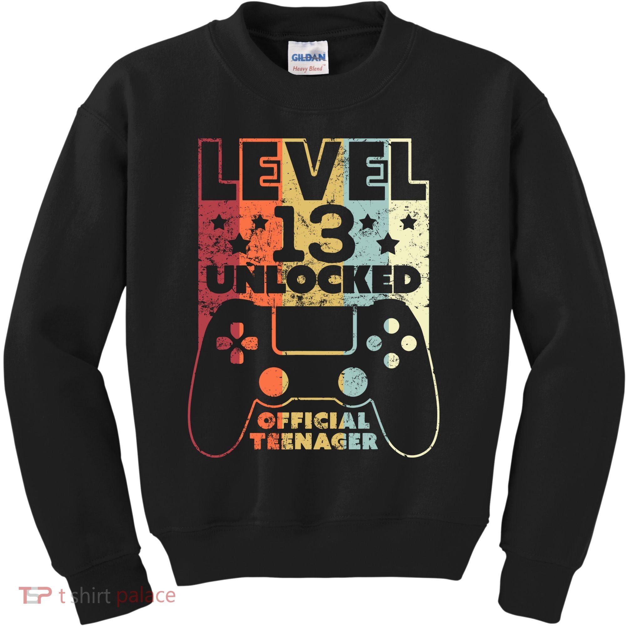 13th Birthday Level 13 Unlocked Official Teenager Kids Sweatshirt