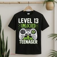 13th Birthday Level 13 Unlocked Funny Teenager Game T-Shirt thumb 2