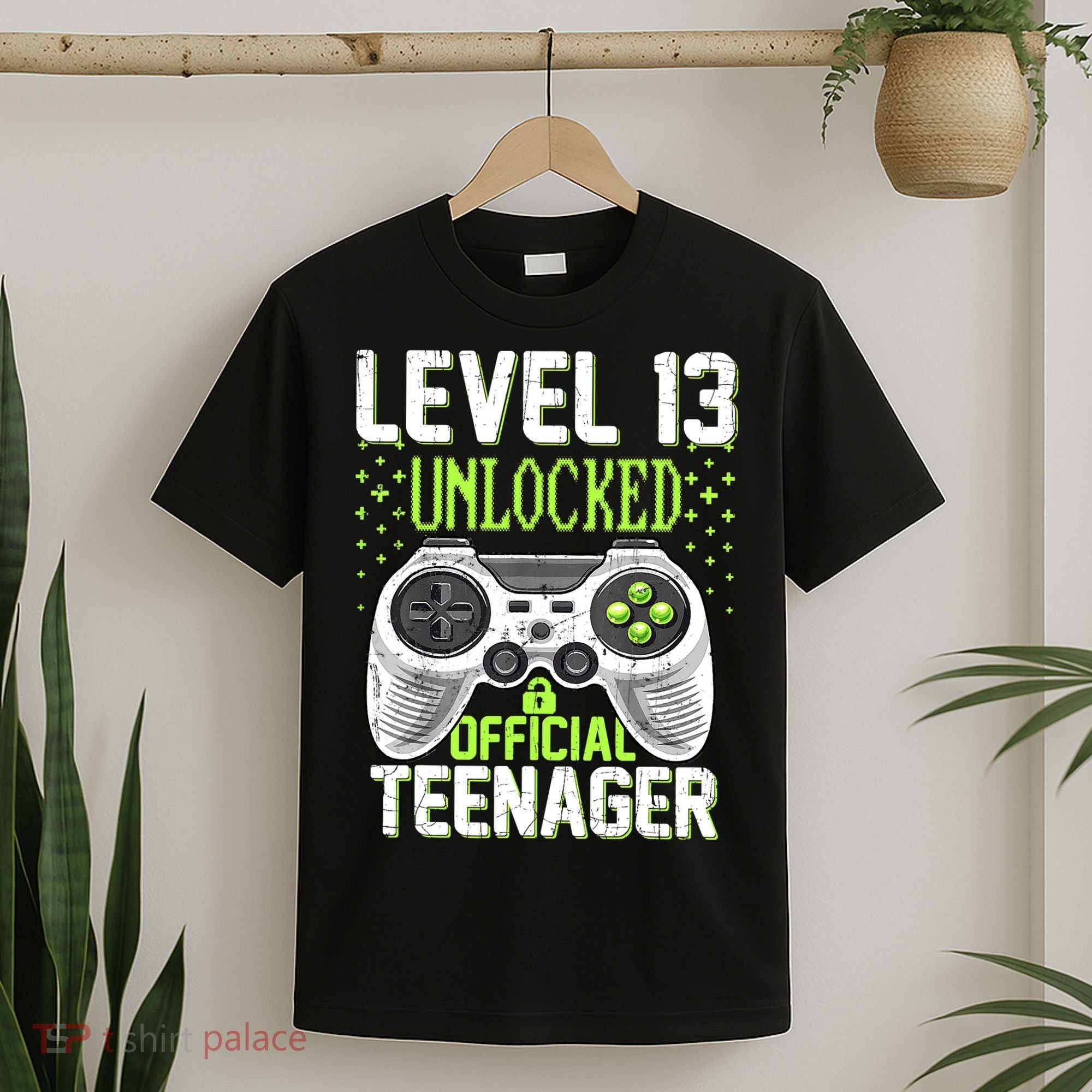 13th Birthday Level 13 Unlocked Funny Teenager Game T-Shirt