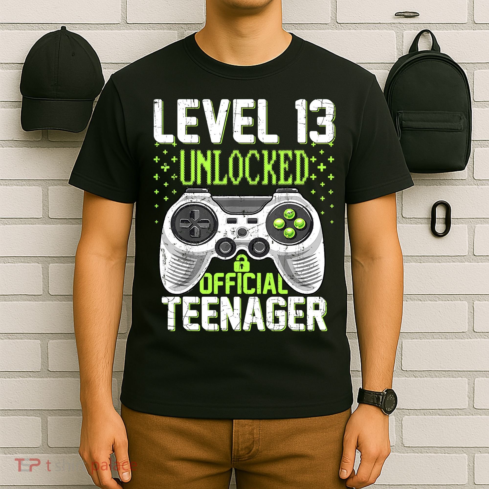 13th Birthday Level 13 Unlocked Funny Teenager Game T-Shirt