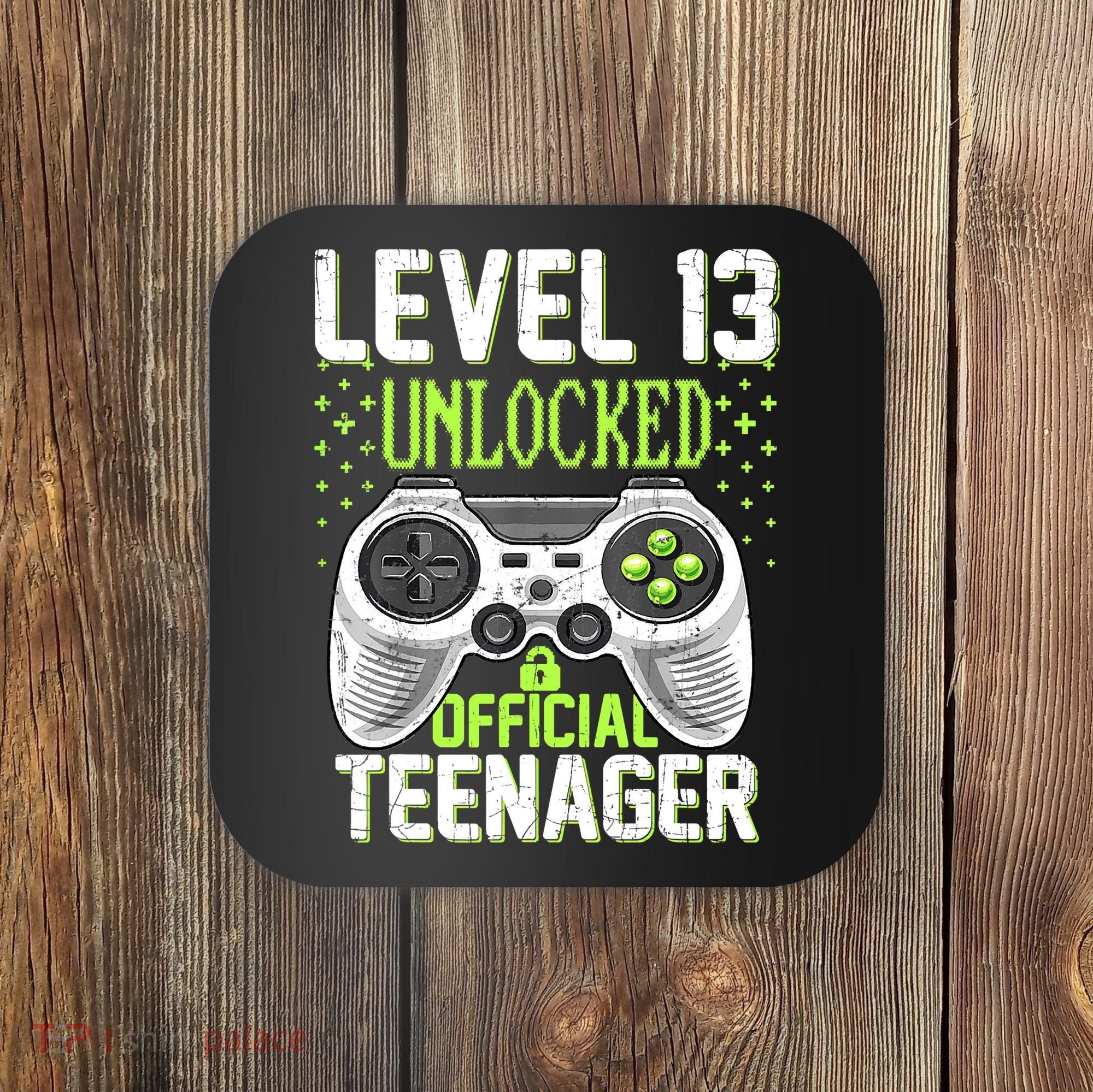 13th Birthday Level 13 Unlocked Funny Teenager Game Coaster